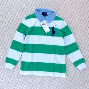 NWT Polo Ralph Lauren Boys Striped Rugby Polo